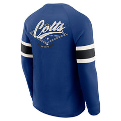 Fanatics Indianapolis Colts Darius Rucker Collection Waffle-Knit Raglan Long Sleeve Henley T-Shirt Royal