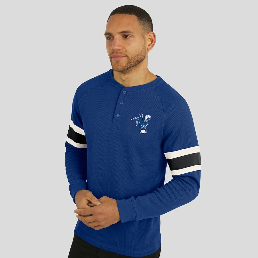 Fanatics Indianapolis Colts Darius Rucker Collection Waffle-Knit Raglan Long Sleeve Henley T-Shirt Royal