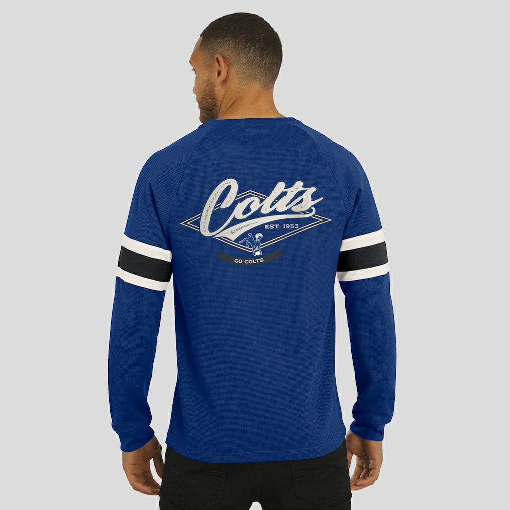 Fanatics Indianapolis Colts Darius Rucker Collection Waffle-Knit Raglan Long Sleeve Henley T-Shirt Royal