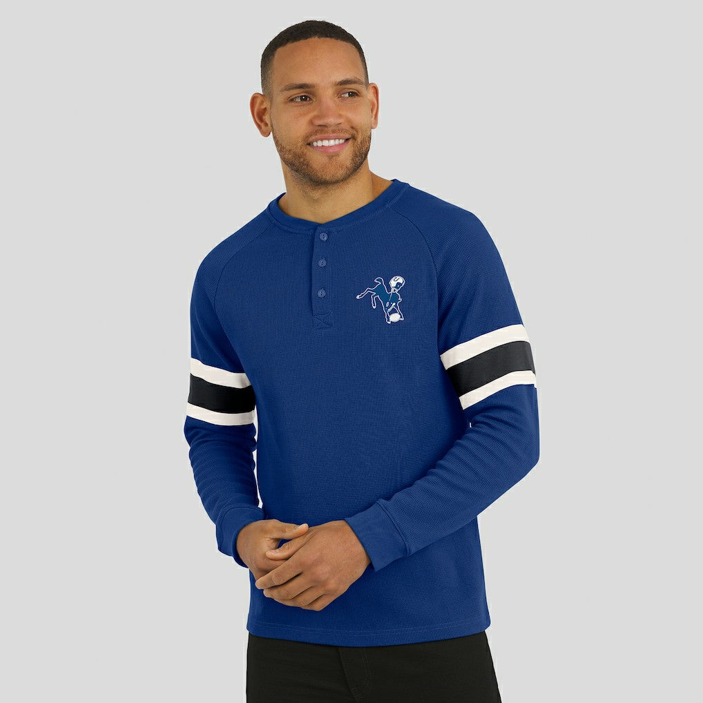 Fanatics Indianapolis Colts Darius Rucker Collection Waffle-Knit Raglan Long Sleeve Henley T-Shirt Royal
