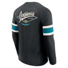Fanatics Jacksonville Jaguars Darius Rucker Collection Waffle-Knit Raglan Long Sleeve Henley T-Shirt Black
