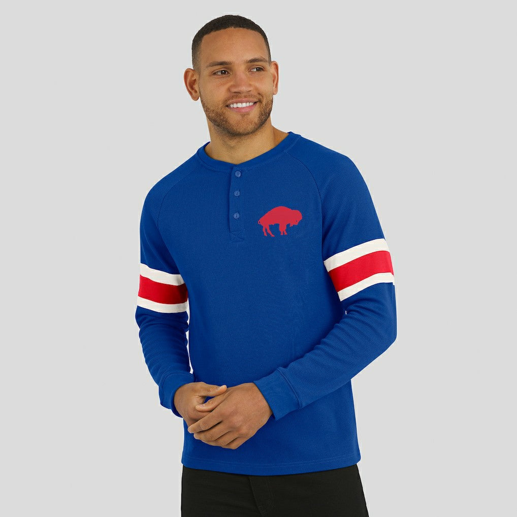 Fanatics Buffalo Bills Darius Rucker Collection Waffle-Knit Raglan Long Sleeve Henley T-Shirt Royal