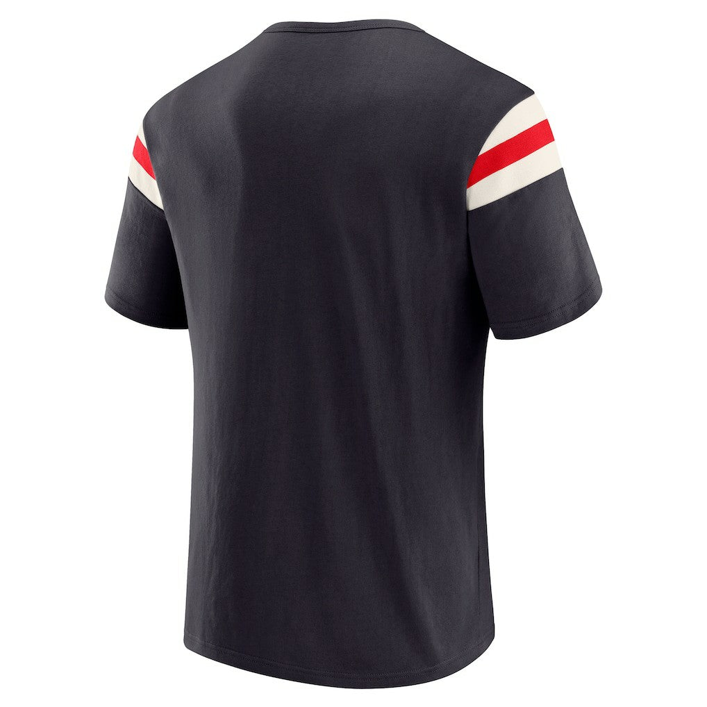 Fanatics Houston Texans Darius Rucker Collection Football Stripe Sleeve T-Shirt Navy