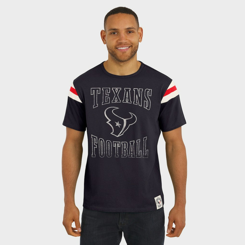 Fanatics Houston Texans Darius Rucker Collection Football Stripe Sleeve T-Shirt Navy