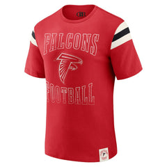 Fanatics Atlanta Falcons Darius Rucker Collection Football Stripe Sleeve T-Shirt Red