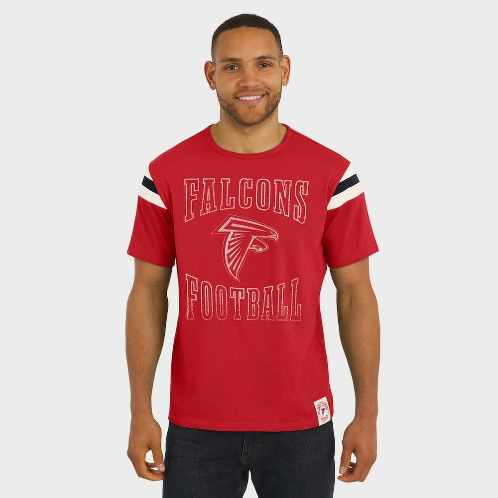 Fanatics Atlanta Falcons Darius Rucker Collection Football Stripe Sleeve T-Shirt Red