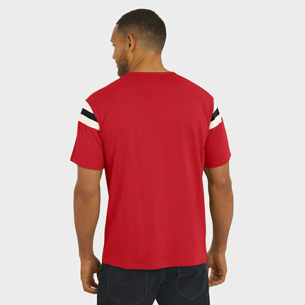 Fanatics Atlanta Falcons Darius Rucker Collection Football Stripe Sleeve T-Shirt Red