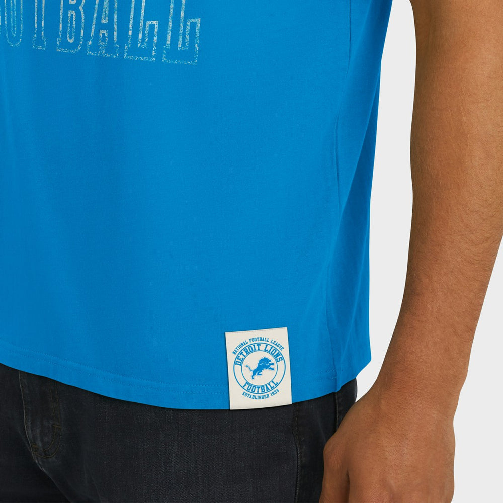 Fanatics Detroit Lions Darius Rucker Collection Football Stripe Sleeve T-Shirt Blue