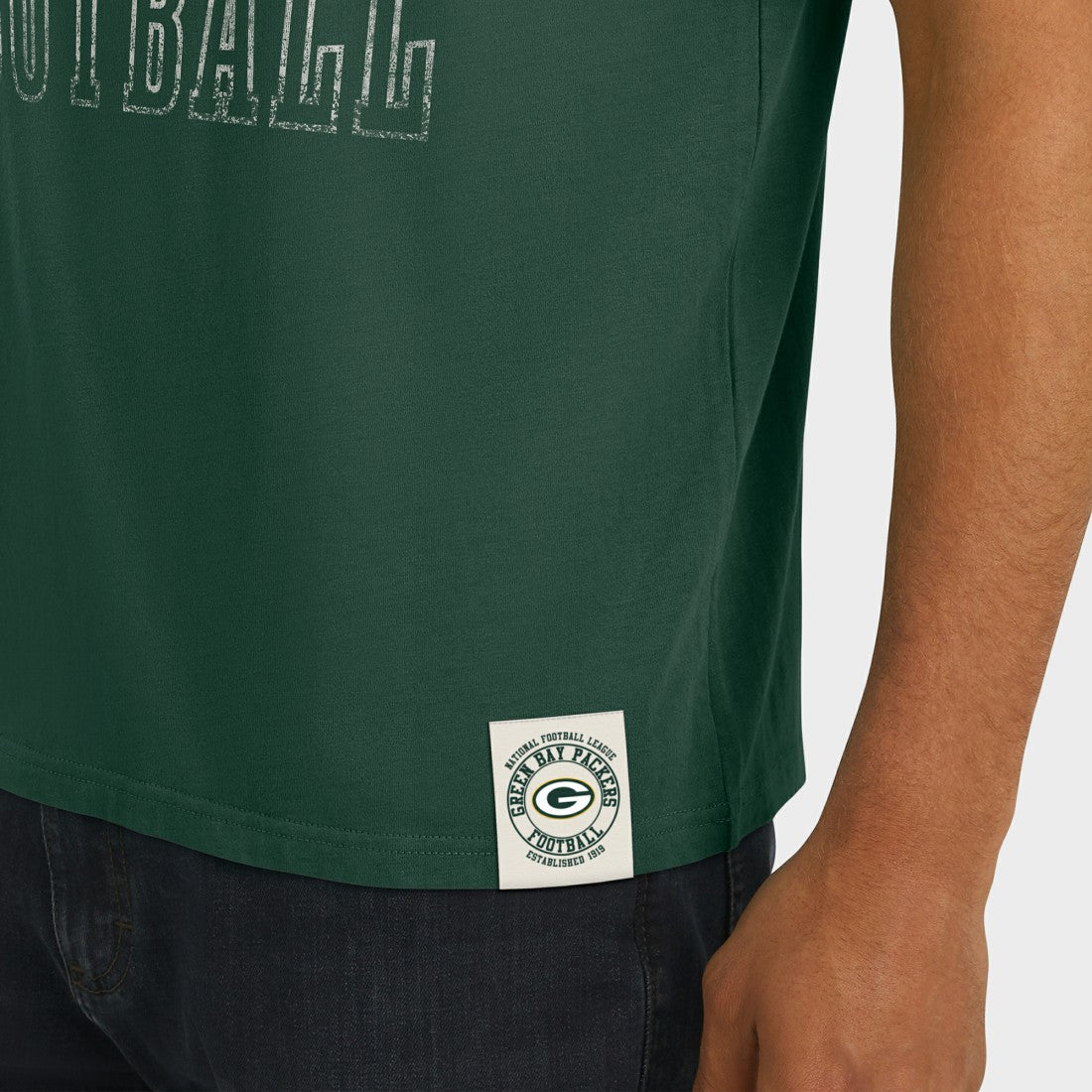 Fanatics Green Bay Packers Darius Rucker Collection Football Stripe Sleeve T-Shirt Green