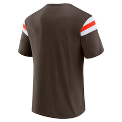 Fanatics Cleveland Browns Darius Rucker Collection Football Stripe Sleeve T-Shirt Brown