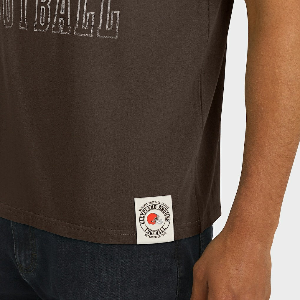 Fanatics Cleveland Browns Darius Rucker Collection Football Stripe Sleeve T-Shirt Brown