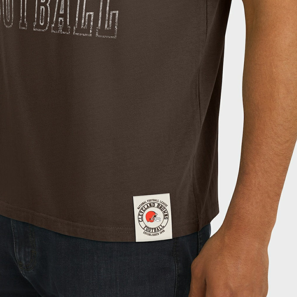 Fanatics Cleveland Browns Darius Rucker Collection Football Stripe Sleeve T-Shirt Brown