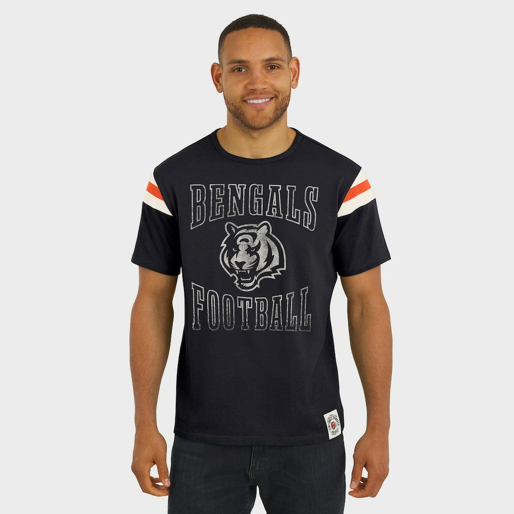 Fanatics Cincinnati Bengals Darius Rucker Collection Football Stripe Sleeve T-Shirt Black