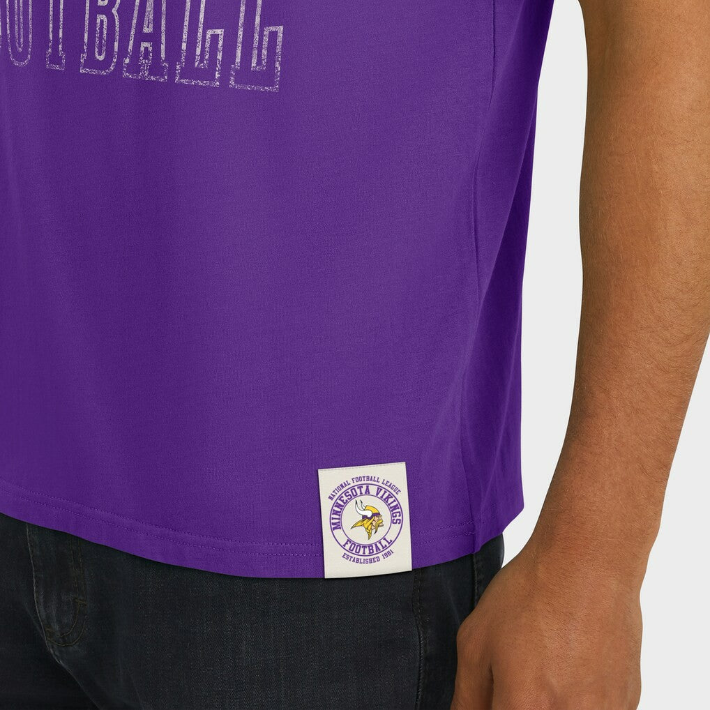 Fanatics Minnesota Vikings Darius Rucker Collection Football Stripe Sleeve T-Shirt Purple