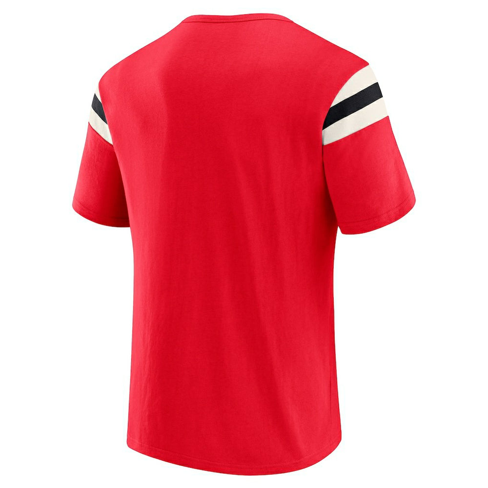 Fanatics Kansas City Chiefs Darius Rucker Collection Football Stripe Sleeve T-Shirt Red