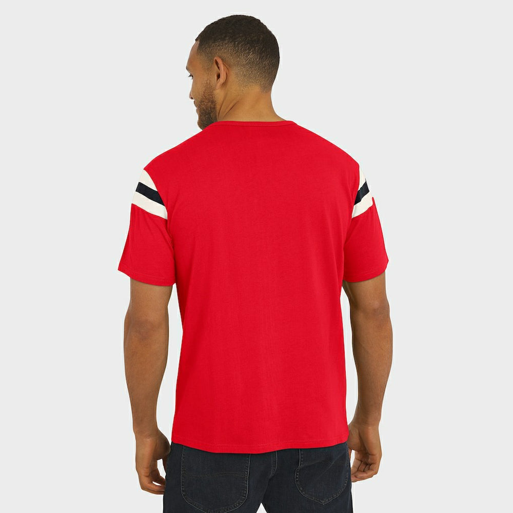 Fanatics Kansas City Chiefs Darius Rucker Collection Football Stripe Sleeve T-Shirt Red
