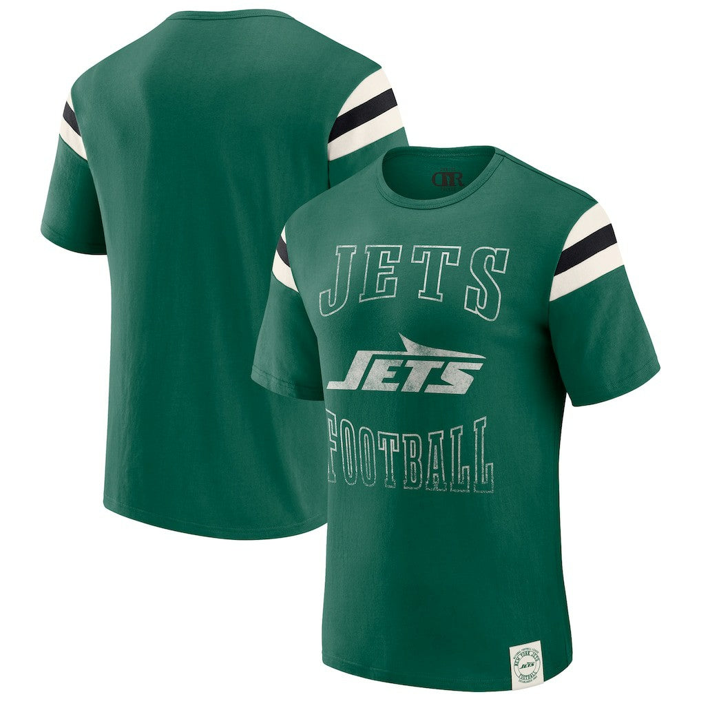 Fanatics New York Jets Darius Rucker Collection Football Stripe Sleeve T-Shirt Green