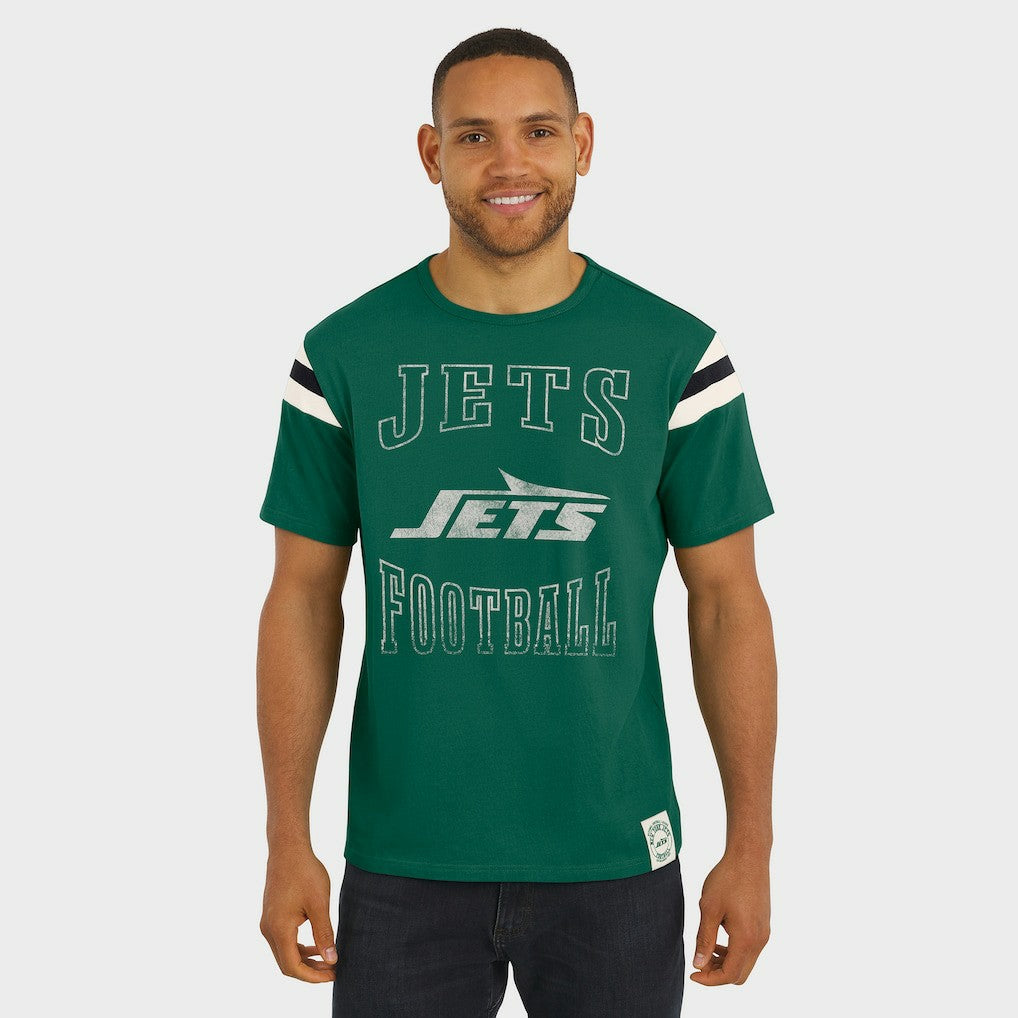 Fanatics New York Jets Darius Rucker Collection Football Stripe Sleeve T-Shirt Green