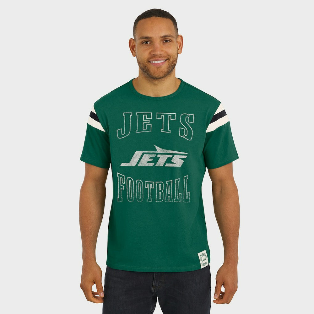 Fanatics New York Jets Darius Rucker Collection Football Stripe Sleeve T-Shirt Green
