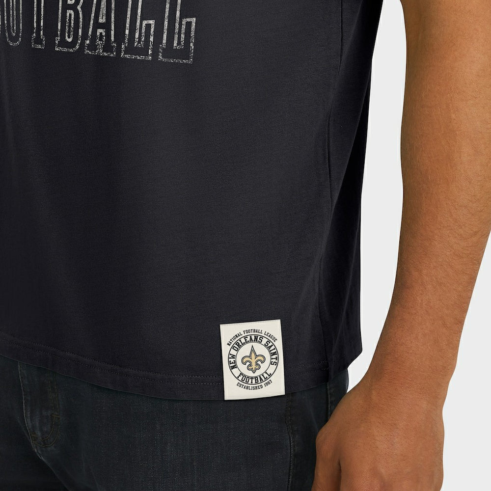 Fanatics New Orleans Saints Darius Rucker Collection Football Stripe Sleeve T-Shirt Black