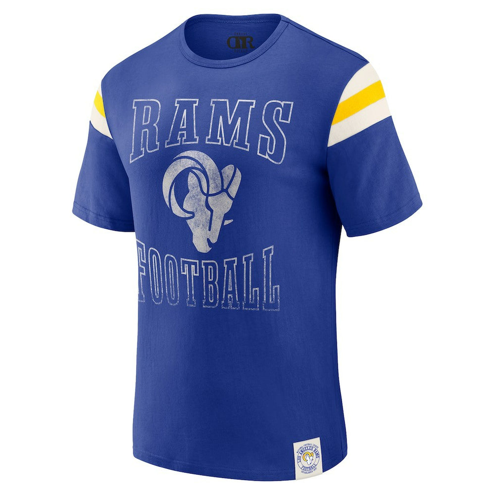 Fanatics Los Angeles Rams Darius Rucker Collection Football Stripe Sleeve T-Shirt Royal