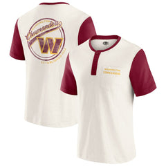 Fanatics Washington Commanders Darius Rucker Collection Henley Colorblock Slub Pocket T-Shirt Cream