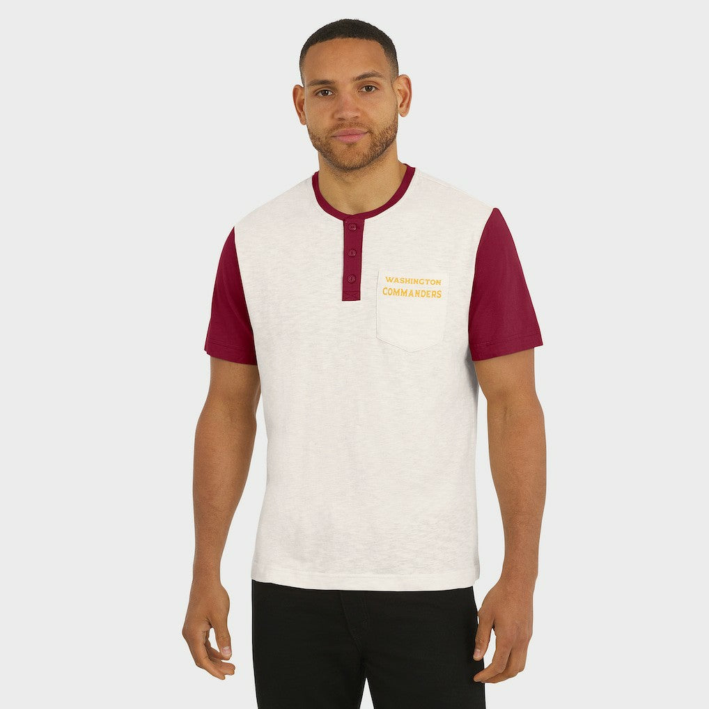 Fanatics Washington Commanders Darius Rucker Collection Henley Colorblock Slub Pocket T-Shirt Cream
