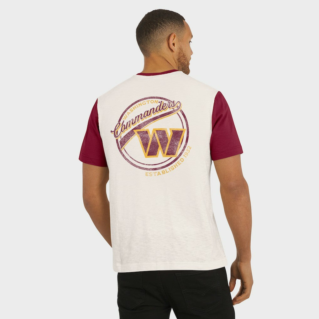 Fanatics Washington Commanders Darius Rucker Collection Henley Colorblock Slub Pocket T-Shirt Cream