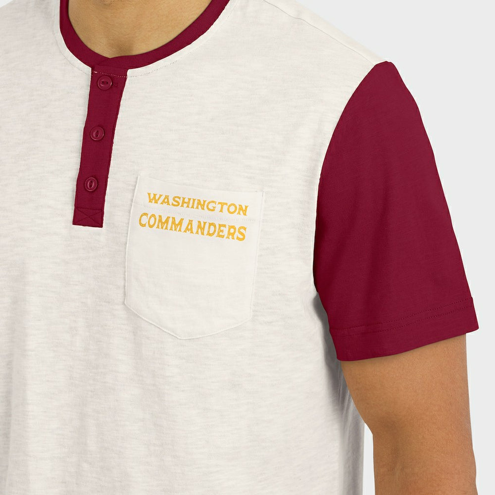 Fanatics Washington Commanders Darius Rucker Collection Henley Colorblock Slub Pocket T-Shirt Cream