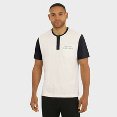 Fanatics Las Vegas Raiders Darius Rucker Collection Henley Colorblock Slub Pocket T-Shirt Cream