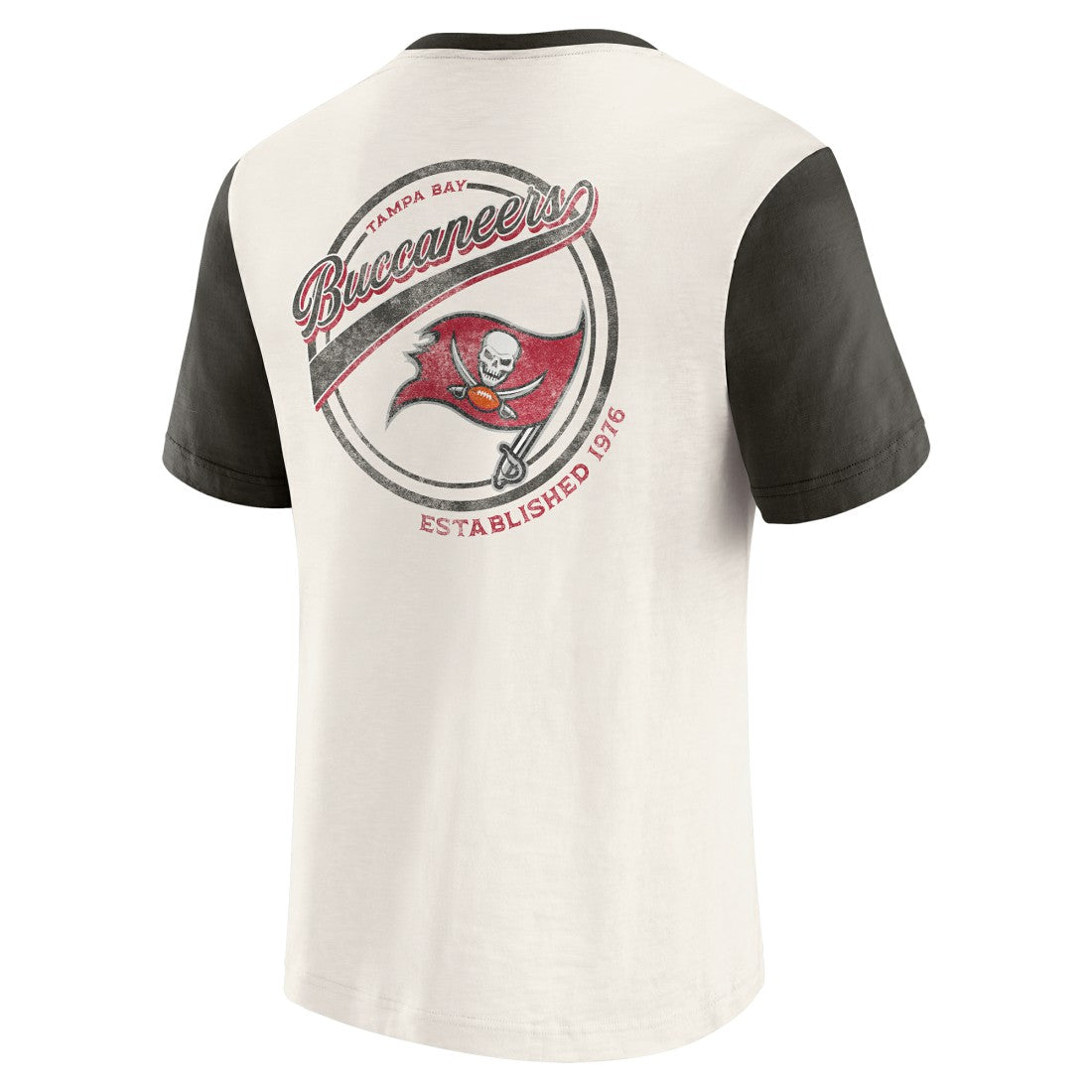 Fanatics Tampa Bay Buccaneers Darius Rucker Collection Henley Colorblock Slub Pocket T-Shirt Cream