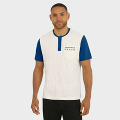 Fanatics Indianapolis Colts Darius Rucker Collection Henley Colorblock Slub Pocket T-Shirt Cream
