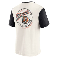 Fanatics Cincinnati Bengals Darius Rucker Collection Henley Colorblock Slub Pocket T-Shirt Cream