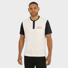 Fanatics Cincinnati Bengals Darius Rucker Collection Henley Colorblock Slub Pocket T-Shirt Cream