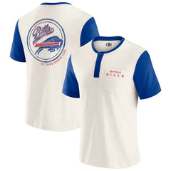 Fanatics Buffalo Bills Darius Rucker Collection Henley Colorblock Slub Pocket T-Shirt Cream