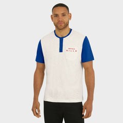 Fanatics Buffalo Bills Darius Rucker Collection Henley Colorblock Slub Pocket T-Shirt Cream