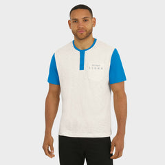 Fanatics Detroit Lions Darius Rucker Collection Henley Colorblock Slub Pocket T-Shirt Cream