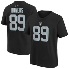 Nike Brock Bowers Las Vegas Raiders Youth Player Name & Number T-Shirt Black