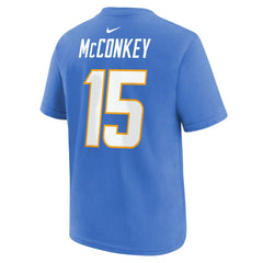 Nike Ladd McConkey Los Angeles Chargers Youth Player Name & Number T-Shirt Powder Blue