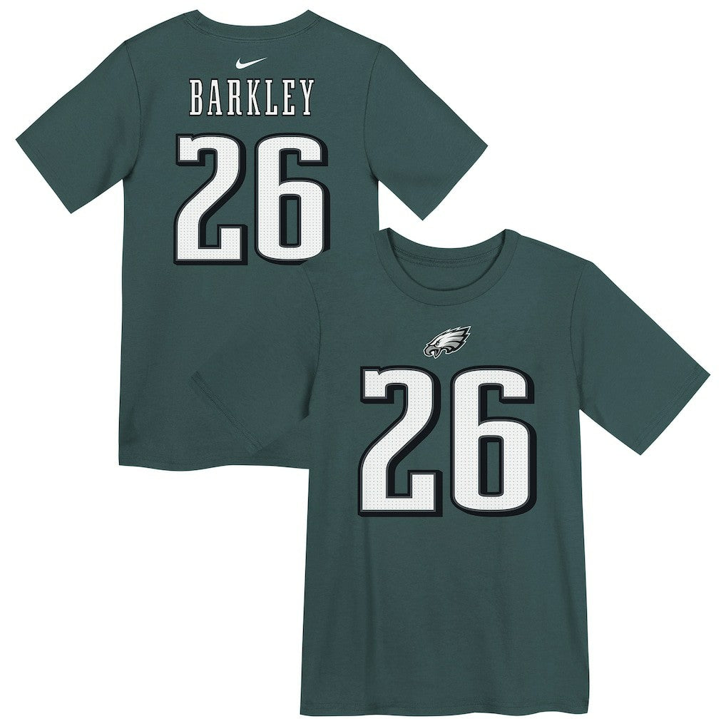 Nike Saquon Barkley Philadelphia Eagles Preschool Player Name & Number T-Shirt Midnight Green