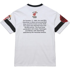 Miami Heat Unisex Hardwood Classics Vintage Team Origins Premium T-Shirt White | Mitchell & Ness discount