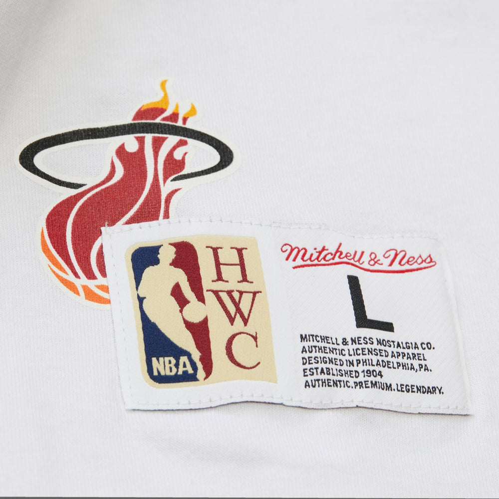 Miami Heat Unisex Hardwood Classics Vintage Team Origins Premium T-Shirt White | Mitchell & Ness discount