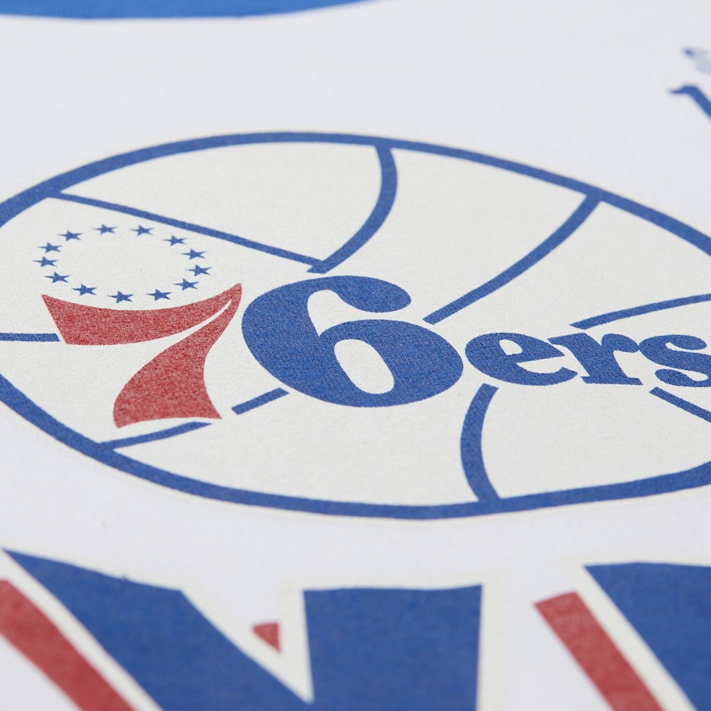 Philadelphia 76ers Unisex Hardwood Classics Vintage Team Origins Premium T-Shirt White | Mitchell & Ness for sale