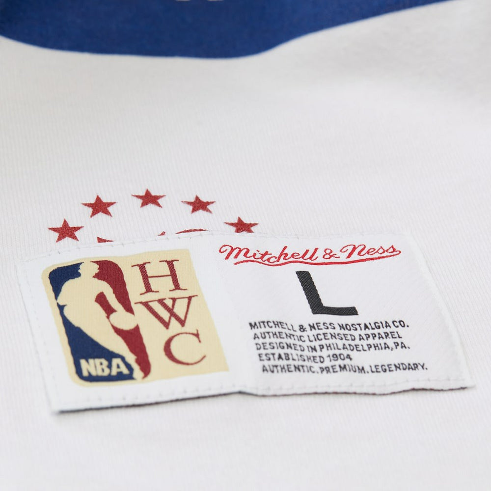 Philadelphia 76ers Unisex Hardwood Classics Vintage Team Origins Premium T-Shirt White | Mitchell & Ness for sale