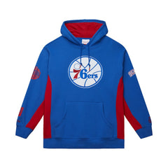 Philadelphia 76ers Hardwood Classics Team Origins Fleece Pullover Hoodie Royal | Mitchell & Ness online