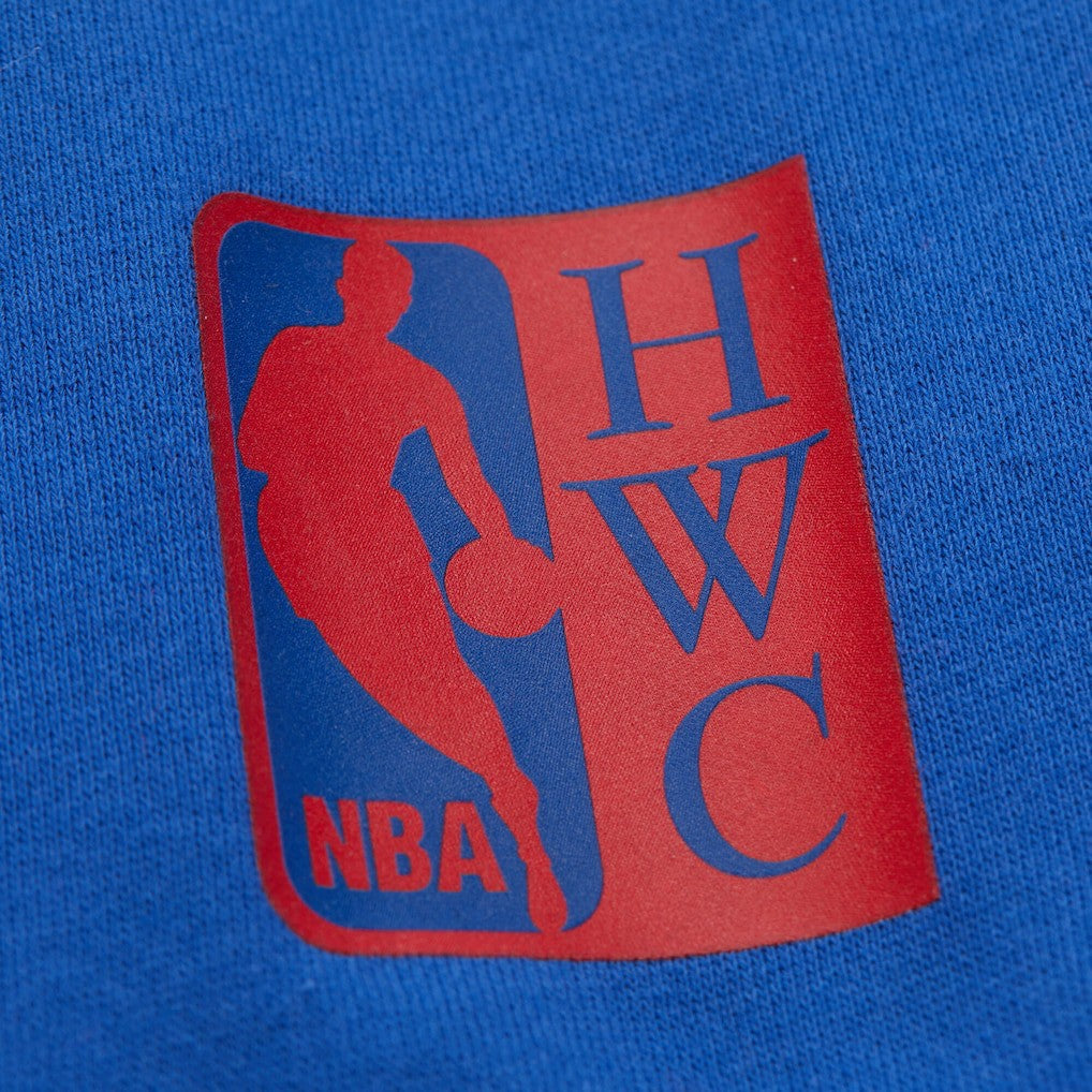 Philadelphia 76ers Hardwood Classics Team Origins Fleece Pullover Hoodie Royal | Mitchell & Ness online