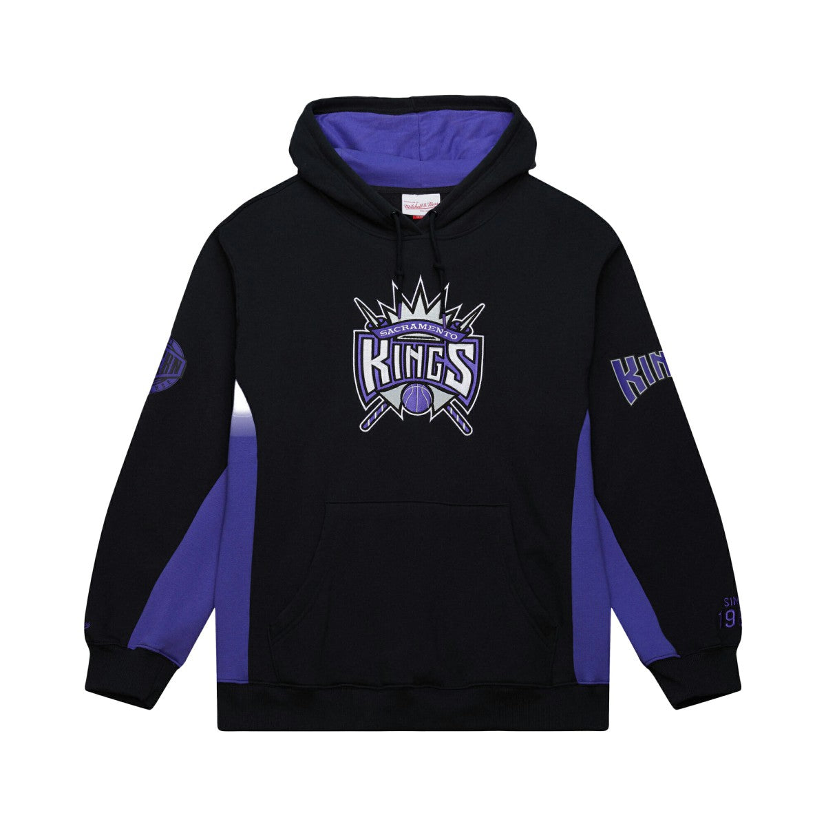 Sacramento Kings Hardwood Classics Team Origins Fleece Pullover Hoodie Black | Mitchell & Ness Near Me