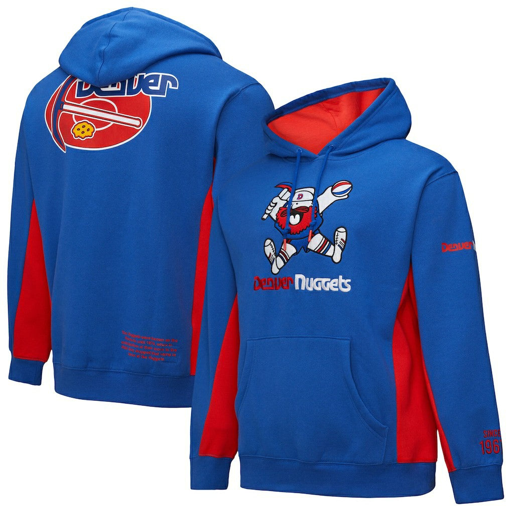 Denver Nuggets Hardwood Classics Team Origins Fleece Pullover Hoodie for sale Royal | Mitchell & Ness discount
