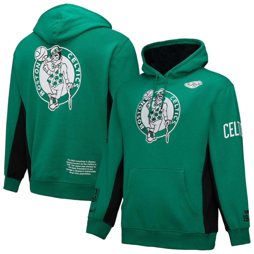 Boston Celtics Hardwood Classics Team Origins Fleece Pullover Hoodie Kelly Green | Mitchell & Ness outlet