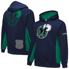 Dallas Mavericks Hardwood Classics Team Origins Fleece Pullover Hoodie for sale Navy | Mitchell & Ness outlet